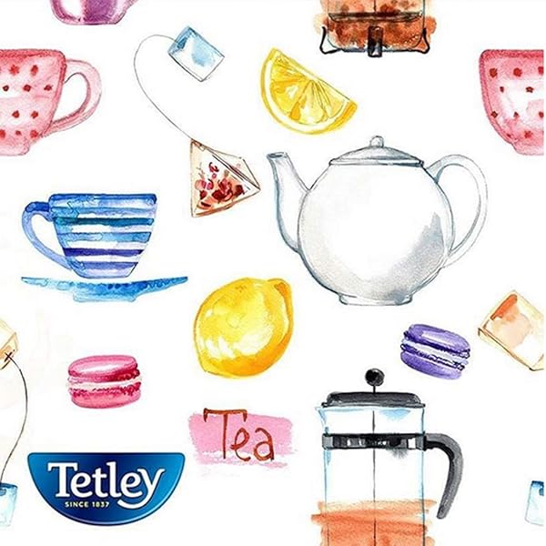 TETLEY NATURAL GREEN TEA, LEMON GREEN TEA, 72 TEABAGS (PACK OF 6) RAINFOREST ALLIANCE CERTIFIED