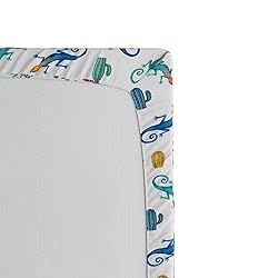 Ambesonne Gecko Fitted Sheet, Watercolor Effect