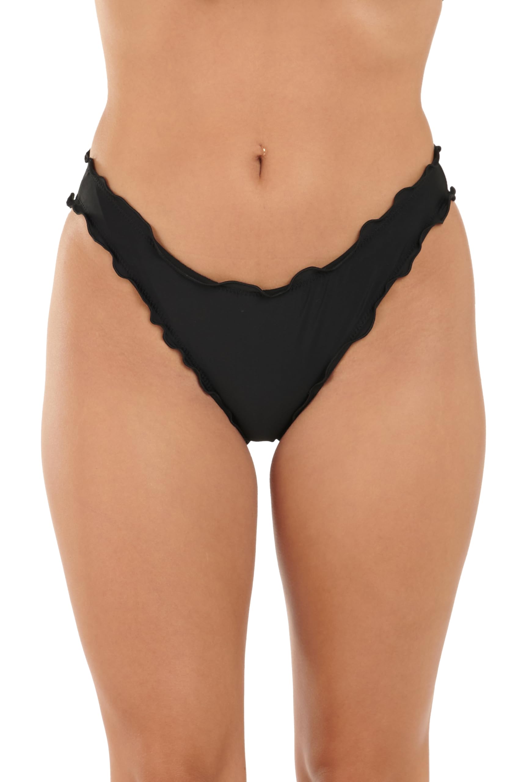 Photo 1 of Citrus Women's Standard Merrow Hipster Swimsuit Bottom, Black//Solids M