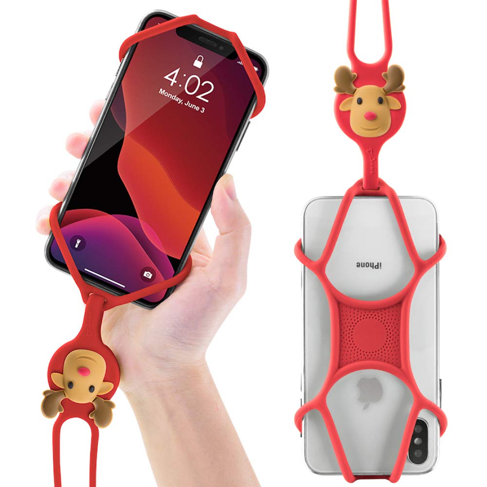 Bone Lanyard Phone Tie, Phone Lanyard Case Universal Silicone Neck Strap Holder for 14 13 Pro Max / 12 /Mini X/XR / 8 Samsung Galaxy S23 S22 Note Series, Fits 4 to 6.7 Inch Phones (Mr. Deer)