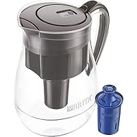 Brita Longlast Monterey Water Filter Pitcher, Large 10 Cup 1, Black