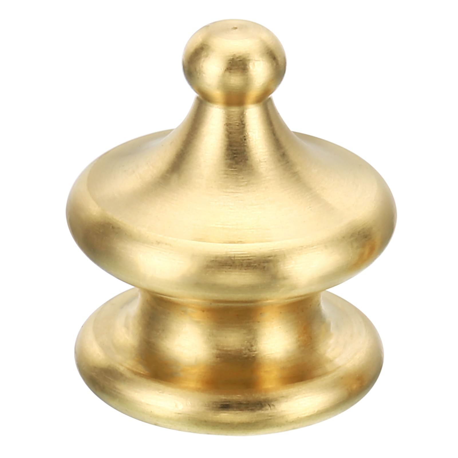 PATIKIL 1" Tall Brass Lamp Finials Cap Knob, 1 Set Lamp Screw Holder Tapped 1/4-27 for Table and Floor Lamp Shade Decorations