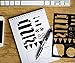 GSS Designs Pack of 3 Plastic Planner Stencils Journal/Notebook/Diary/Scrapbook DIY Drawing Template Stencil 4x7 Inch (SL-001)