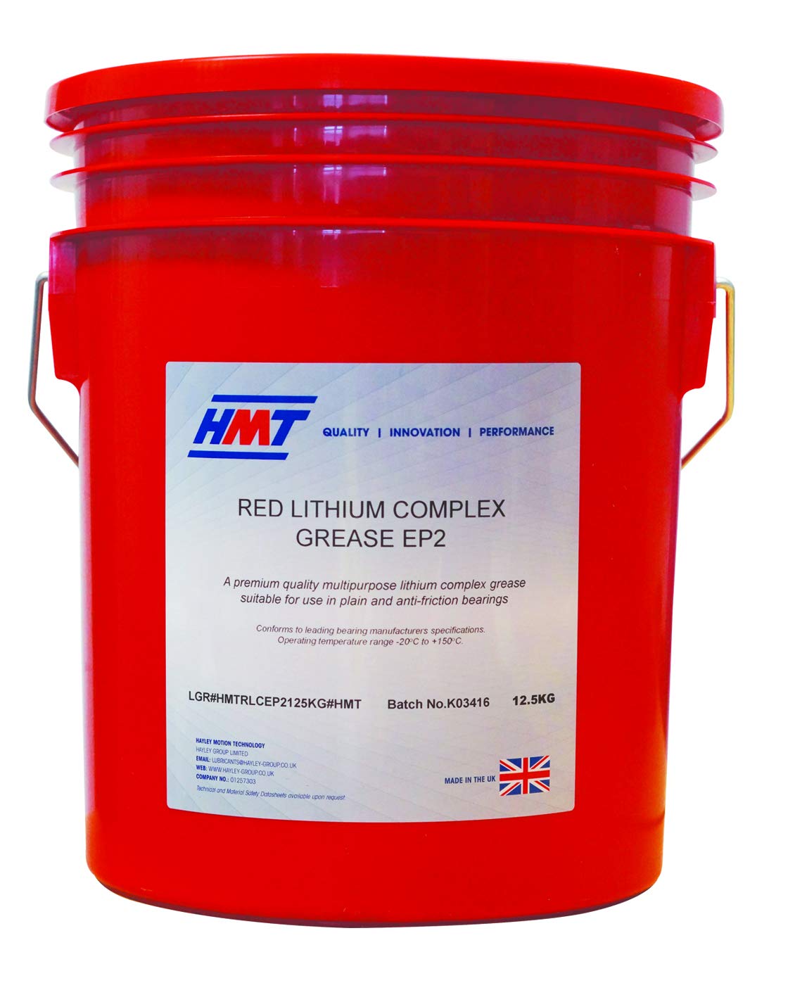 HMTRLCEP2 HMT Red Lithium Complex Grease EP212.5kg Plastic Keg Amazon