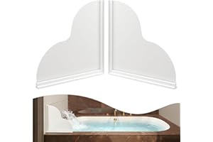 FAILUN Shower Splash Guard, 2pcs Large Tub Water Splash Guard with Self-Adhesive Splash Guards for Bathtub Corner to Keep Wat