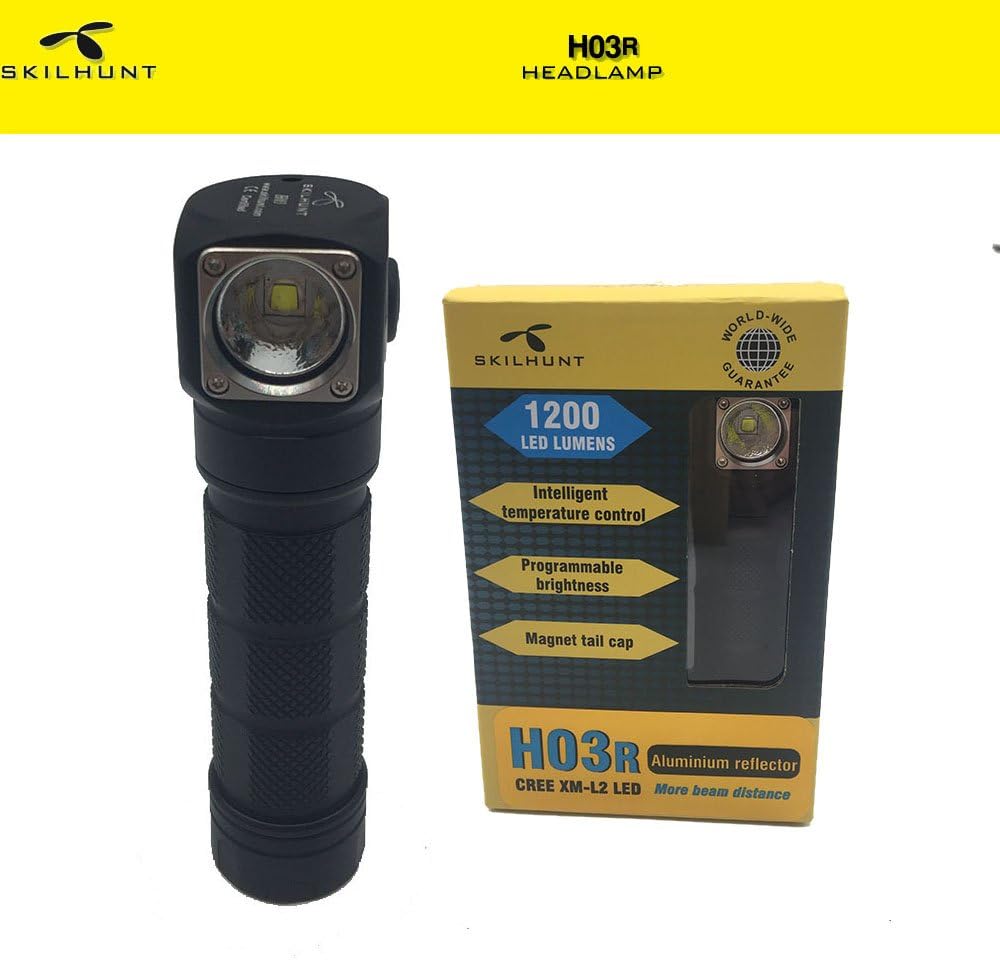 NEW Skilhunt H03R Cold white Led Headlamp Lampe Frontale Cree XML1200Lm HeadLamp Hunting Fishing Camping Headlight+Headband