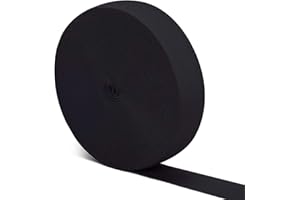 Black Elastic Bands for Wigs, 1 Inch 12 Yard High Elasticity Knit Spool Sewing Band for Waistbands Pants Clothes and Crafts DIY, Airisoer