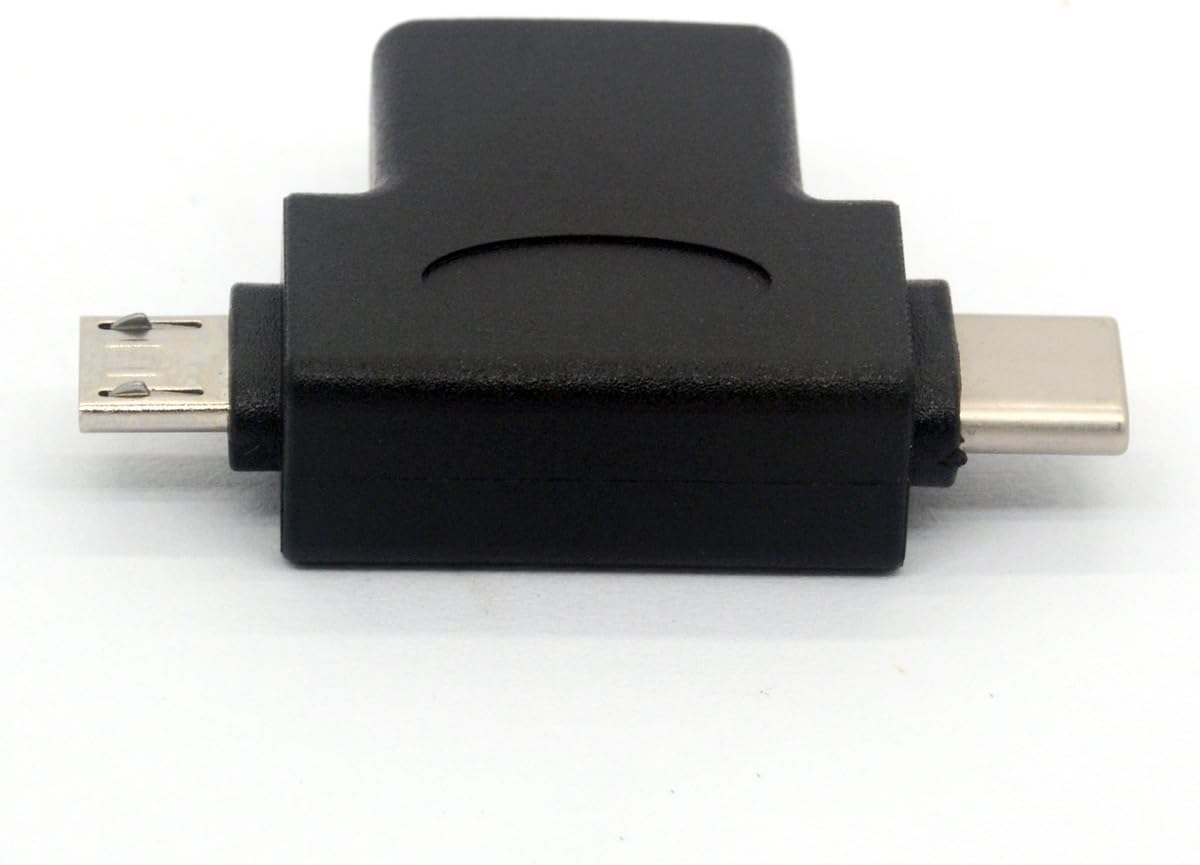 USB 3.0 Female to Micro USB 5 Pin Male and Type C (USB C) Male Adapter Connector 2 in 1 USB T Shape OTG Converter - Image 5
