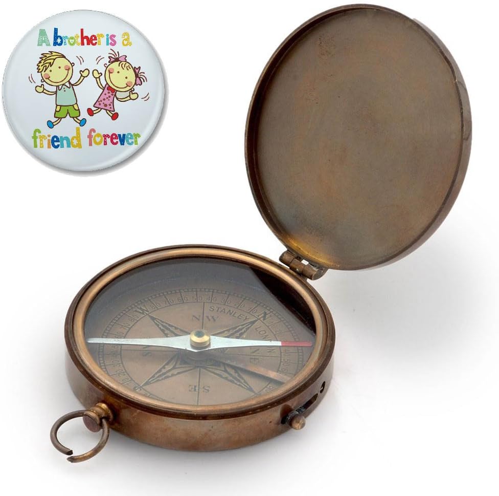 Little India Direction Finder Traveller Compass Silver