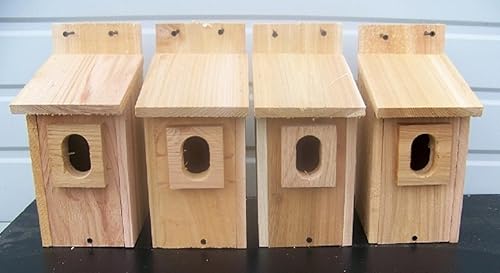 8 Bluebird Bird Houses Nest Box Cedar With Peterson Oval Opening Free Shipping