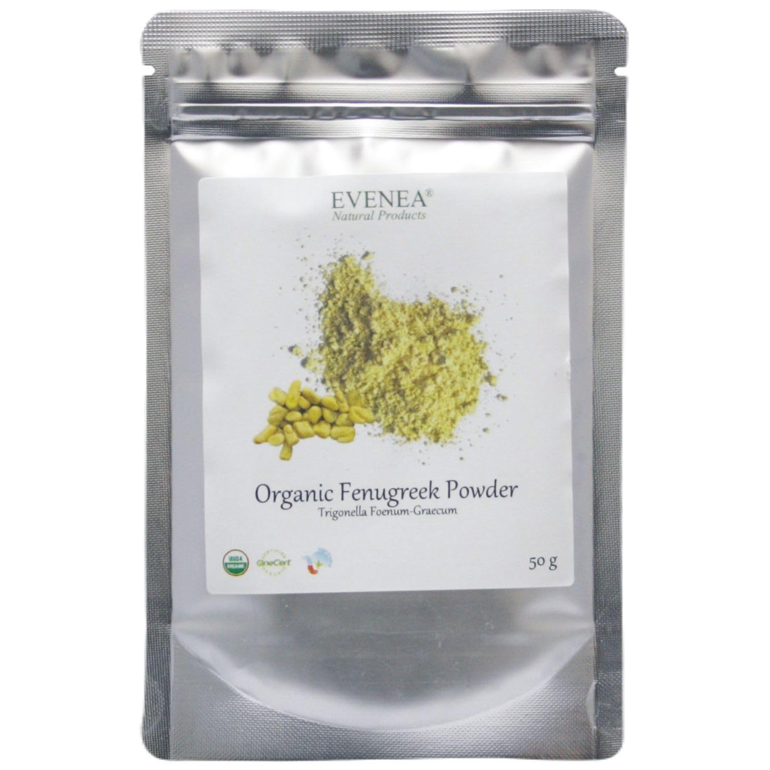 Organic Fenugreek Powder for hair and skin - nutrition, regeneration (50g)
