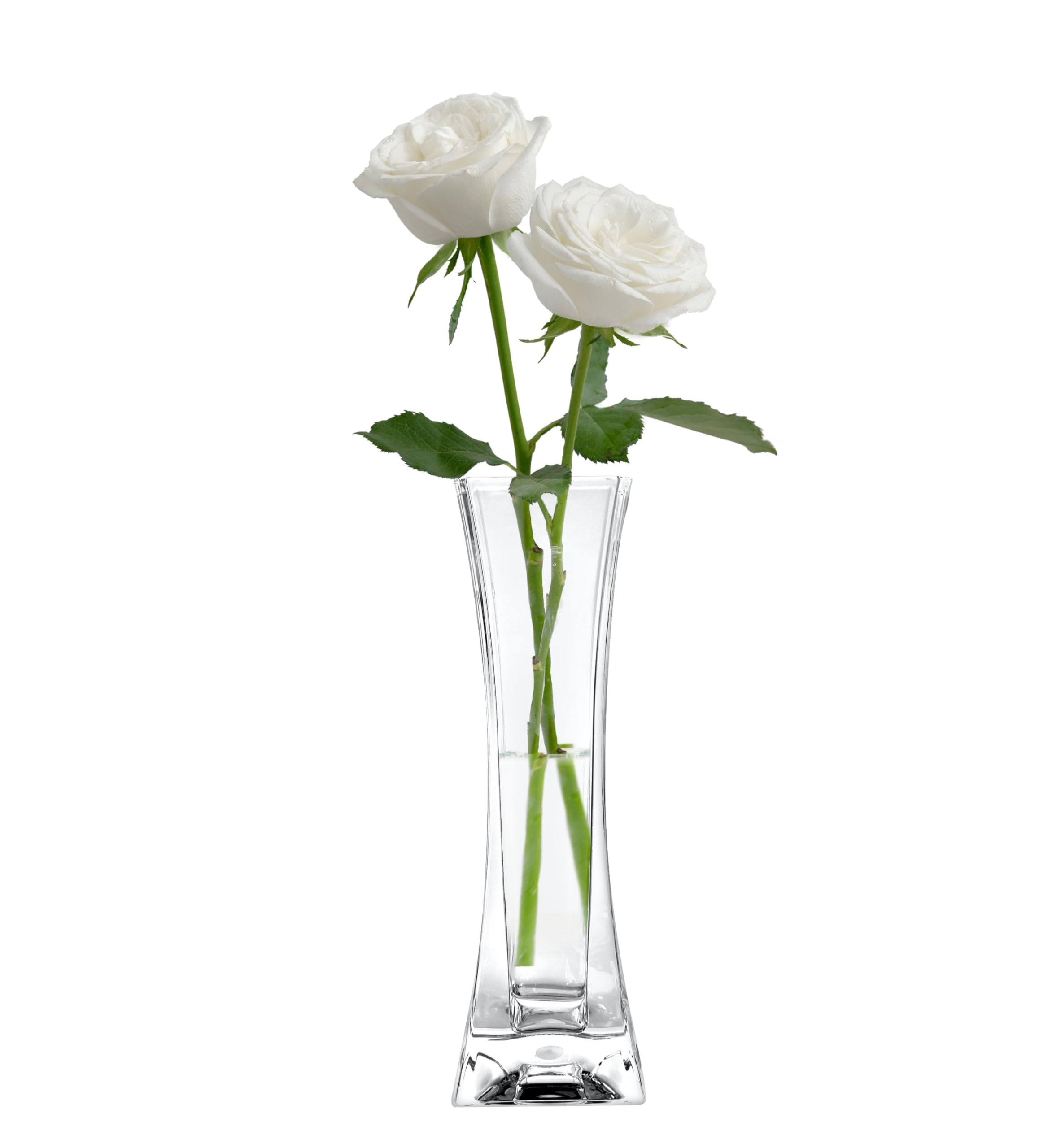 KLIFA- 18.8 cm Small Acrylic Square Bud Vase, Shatterproof, High Transparency, Plastic Single Vase, Clear, 1 pc