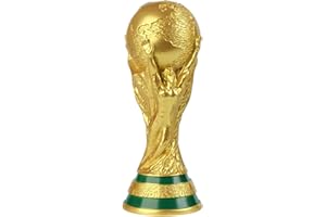 Taivoze 2022 World Cup Trophy Replica, World Cup Replica, Sports Fan Trophy Resin Soccer Collectibles, Gold World Cup Trophy Decor for Bedroom Office Desktop (Large size-14.17")