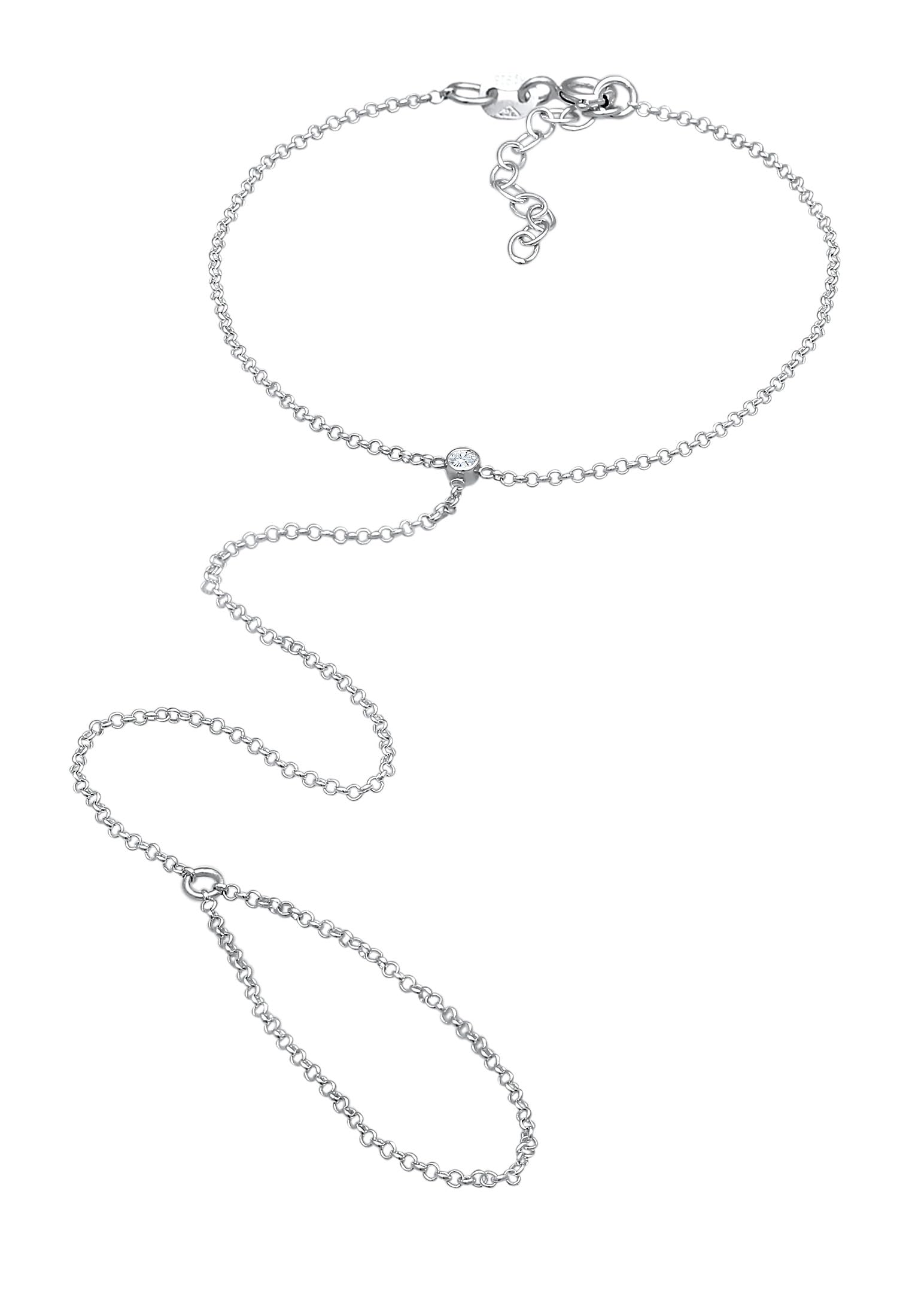 Elli Women's 925 Sterling Silver Charm Bracelet 0202380618_16 - 16 cm length