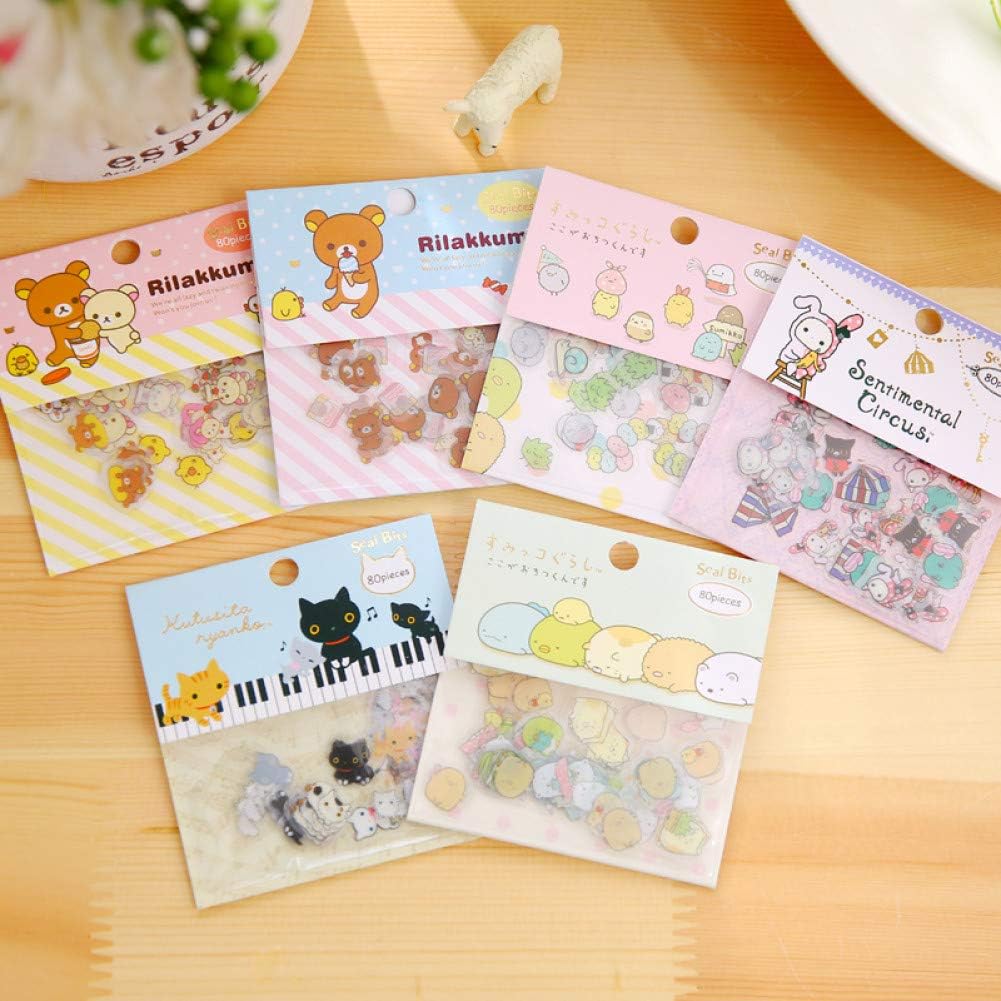 KANGKANGBOOS Masking tape 480pcs lot Kawaii Scrapbooking stickers Rilakkuma Diary Planner stickers Decoration Labels Seals Scrapbooking Albums PhotoTag