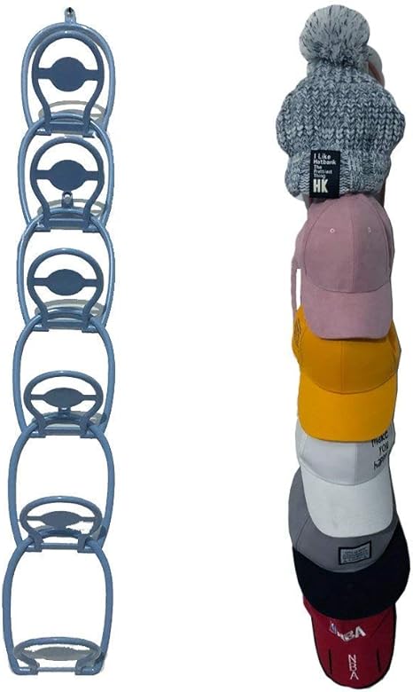 Amazon Co Jp ジョイントハンガー リングス ハンガー 帽子収納 ハンガーフック 6個セット 青 ホーム キッチン