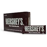 Bulk Candy HERSHEY'S 1.55oz Milk Chocolate Bars - 36 Count Box (1 Box) - Free Cold Packaging