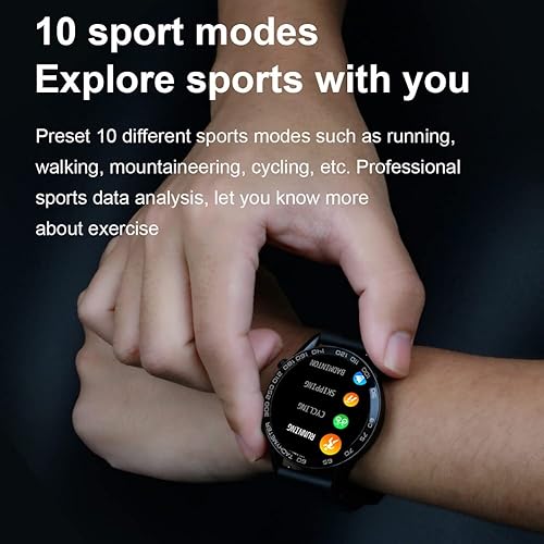 FILIEKEU Men Smart Watch for Android iOS, Bluetooth Calls Voice Chat with  Heart Rate/Sleep Monitor Fitness Tra