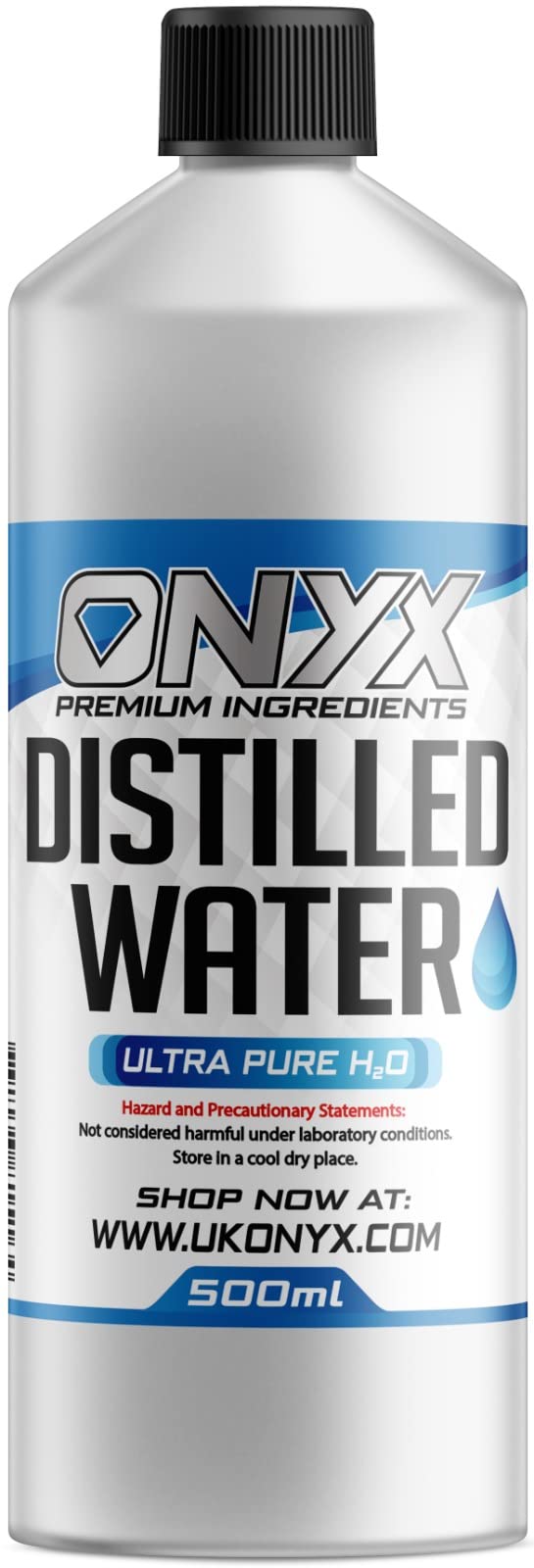 Onyx Distilled Water Ultra Pure H2O Premium Grade 100% Pure (500ML)