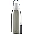 Brita Insulated Filtered Water Bottle with Straw, Reusable, Stainless Steel Metal, 32 Ounce