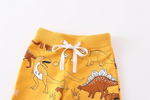 NCFALYBEL LITTLE KIDS CASUAL ATHLETIC SOLID POCKET PULL ON PANTS BOYS AND GIRLS COTTON ACTIVE SWEATPANTS(YELLOW,5-6Y)
