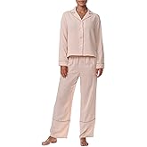 Tommy Hilfiger womens Notch Top & Long Pant 2 Piece Pajama Set