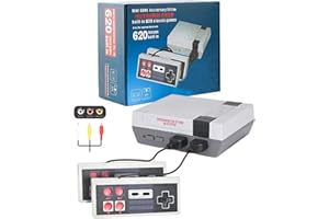 Mihiliring Retro Game Console, 8-Bit Plug and Play Video Console Game System Built-in 620 Games, Classic Mini Game Console, AV Output Plug & Play, Retro Toys Gifts for Kids & Adults