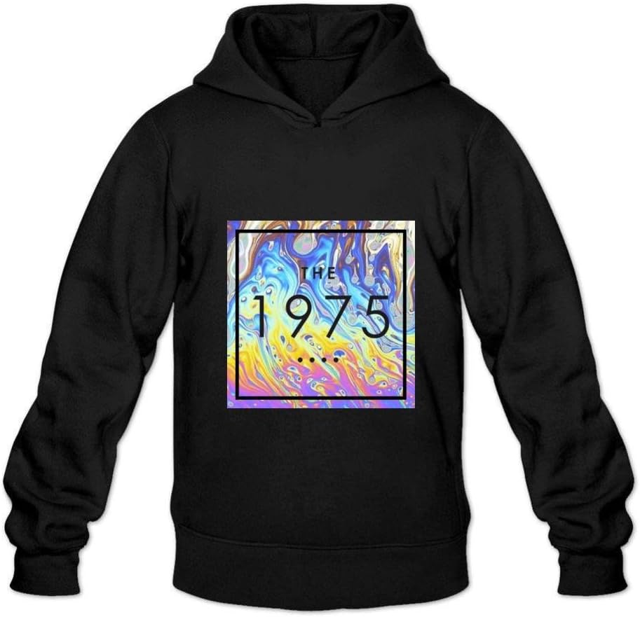Nacyaa The 1975 logo popular Hoodie Sweatshirt for men Black
