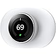 FFSTARYM Wall Plate Cover Compatible with Google Nest Thermostat Accessory Version 1st/2nd/3rd, Decoration Kits, Cover Imperfections Easy to Install - Snow