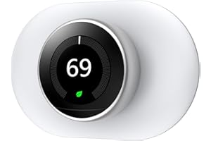 FFSTARYM Wall Plate Cover Compatible with Google Nest Thermostat Accessory Version 1st/2nd/3rd, Decoration Kits, Cover Imperfections Easy to Install - Snow