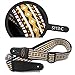Guitar Strap，Phorcs Retro Guitar Strap Jacquard Weave Guitar Strap with Leather Ends