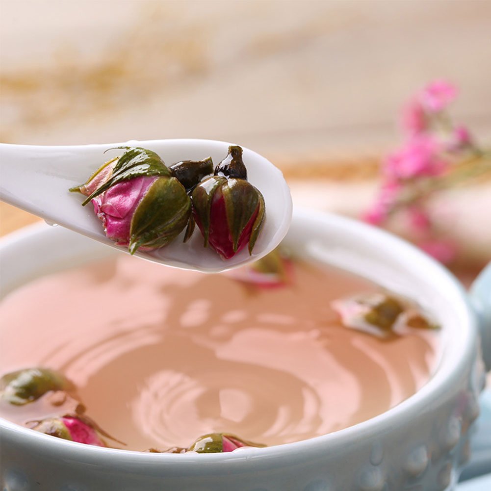 Tè Alla Rosa, Petali di Rosa, Blooming Rose, Tè Boccioli di Rosa, Tè Boccioli di Rosa, Boccioli di Rosa Essiccati, Fornitura di Vitamine, Buono Per La Salute (100g)