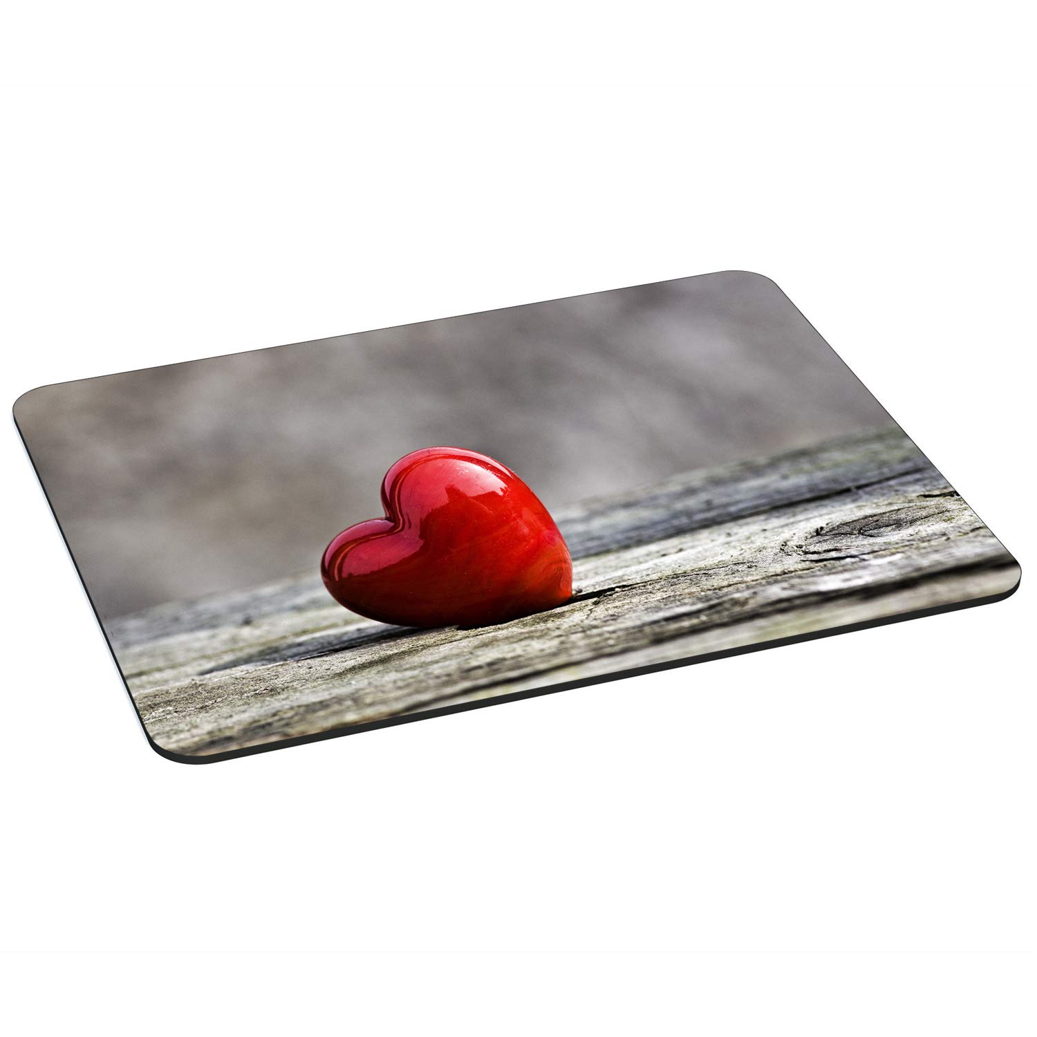 Pedea Neoprene Love Mouse Mat – 35 x 26 cm – Grey/Red
