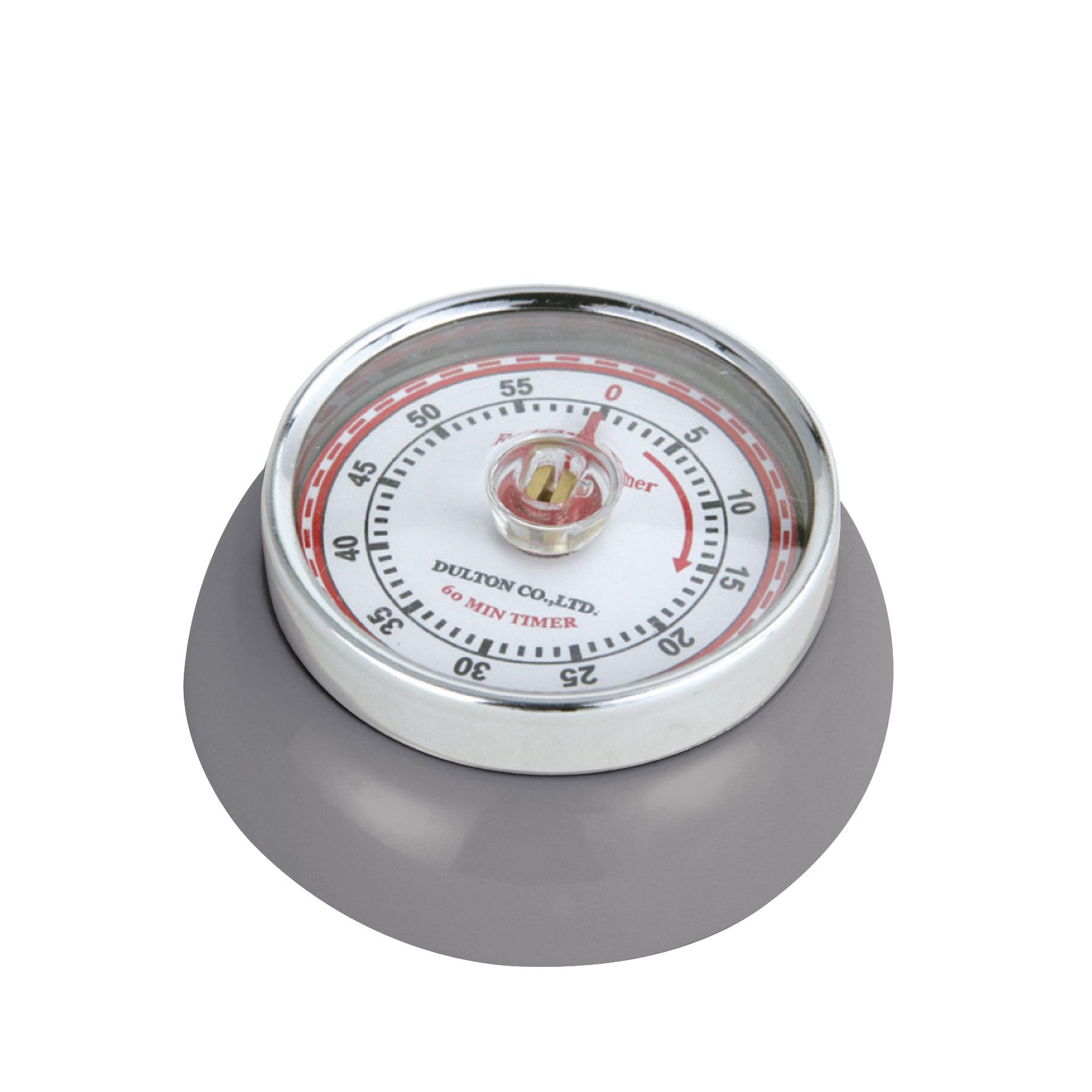 Zassenhaus Kitchen Timer, Steel, Cool Gray, 2.75-Inch