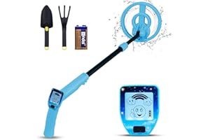 CRYOZEO Metal Detector for Kids, National Geographic Kit Adjustable 26.3”-36.6” Kids Metal Detector with Funny LCD Display & 6.5” Waterproof Search Coil, Lightweight Gold Detector, Gift for Boys & Girls