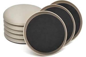CADONO Furniture Sliders, 8 Pcs 3 1/2'' Furniture Sliders Pads for Hardwood Floors, Chair Legs Floors Protectors, Reusable Round Glides Glider, Heavy Duty Furniture Movers Sliders