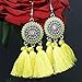 Black Friday Deals Women Thread Tassel Dangle Earrings Silk Fringe Thread Drop Earrings for Parties