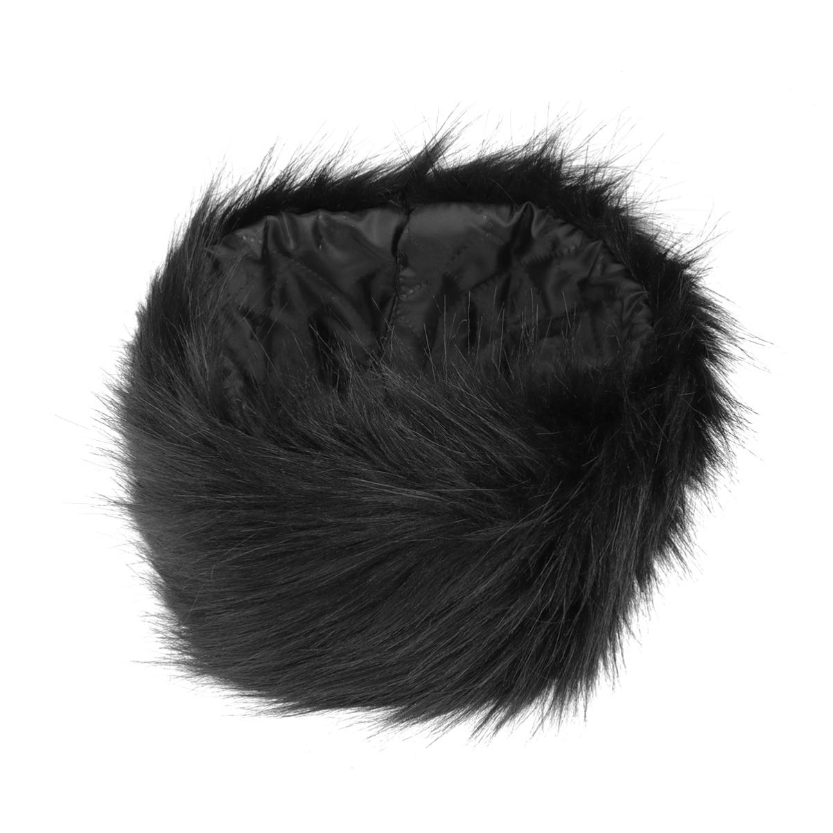 Beaupretty Faux Headband with Stretch Winter Ear Warmer Earmuff Cold Weather Cap Fluffy Elastic Headband for Women(Black) Womens Hats Winter