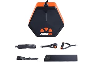 AVANTGO Portable Home Gym, Multifunctional Cable Fitness Machine, 7-66/7-132 lbs Resistance Adjustable Functional Trainer, App & Bluetooth Connection, Full Body Workouts, Fitness Anywhere, Orange