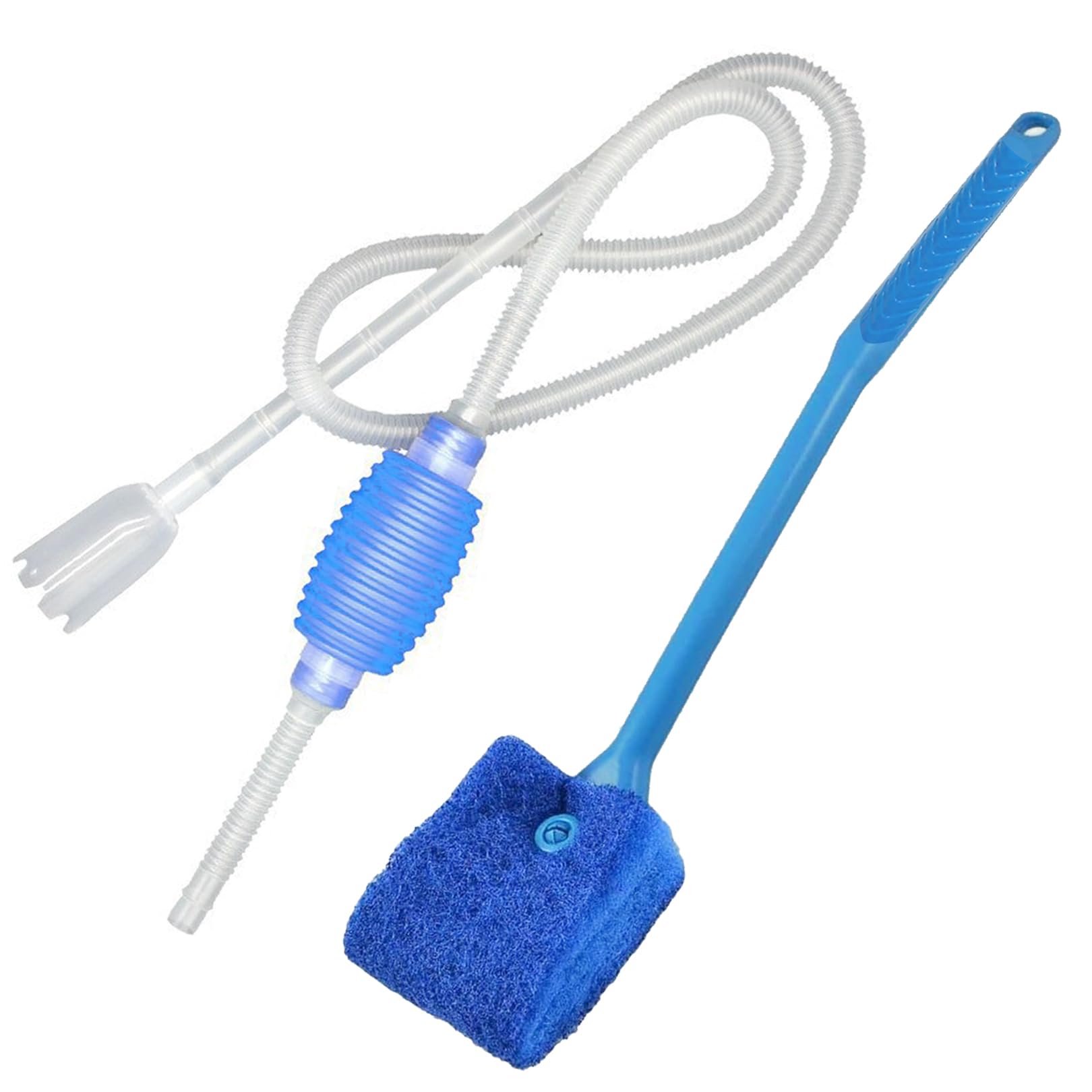 LIAMGUS 2 pcs fish tank cleaner, fish tank gravel cleaner, Aquarium Fish Tank Siphon and Gravel Cleaner, Cleaner Siphon Pump Kit for Fish Tank Water Change