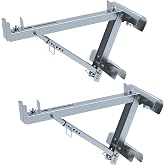 Ladder Jacks 2 Pack for Metaltech Scaffolding Platform,Two-Rung Short Body Extension Ladder Jack for Working Stage,2024 Upgrading Design &amp; Strengthen Stability. (1 Pair)