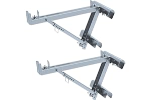 ADAMOSS Ladder Jacks 2 Pack for Metaltech Scaffolding Platform,Two-Rung Short Body Extension Ladder Jack for Working Stage,2024 Upgrading Design & Strengthen Stability. (1 Pair)