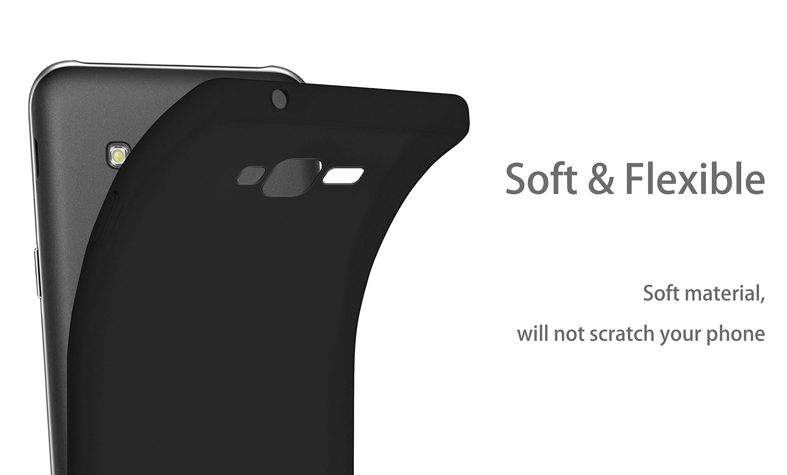 MyGadget TPU Etui en silicone pour - Samsung Galaxy J7 (2016) - Ultra-mince (1,2 mm) manchon en caoutchouc de lumière douce Housse en silicone Case Black