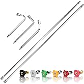 120" Pressure Washer Extension Wand,2 Pack 60 Inch Stainless Steel Power Washer Wand Extension-Pressure Washer Accessories with 30°/90°/120°Curved Rods,6 Nozzle Tips- 1/4" Quick Connect,4000 PSI