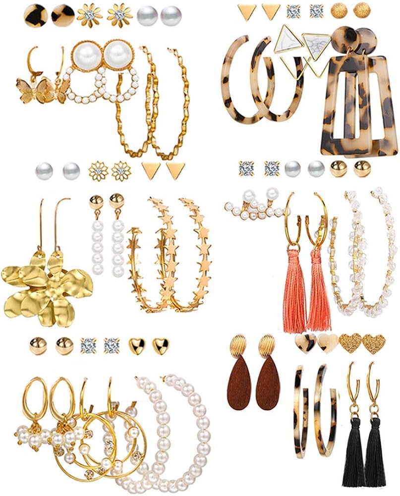 36 Pairs Fashion Earrings Packs for 