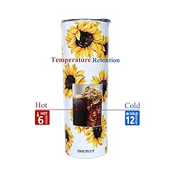 CHIUTUUY 20oz Skinny Tumbler with Lid and