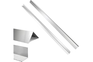 ASDJAKZP Stainless Steel Wall Corner Guards, 10 Pcs 2" x 2" x 48" Self Adhesive Metal Wall Edge Protector with 90-Degree Angl