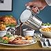 VonShef Double Wall Insulated Gravy Boat and Sauce Jug with Hinged Lid, Stainless Steel, 17 Oz 500ml Capacity