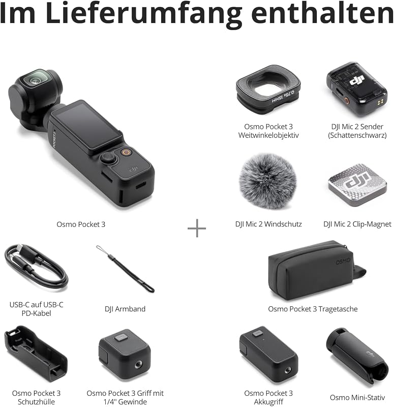 Osmo Pocket 3 Kreativ Combo, Vlogging-Kamera, 1-Zoll-CMOS, 4K/120 fps