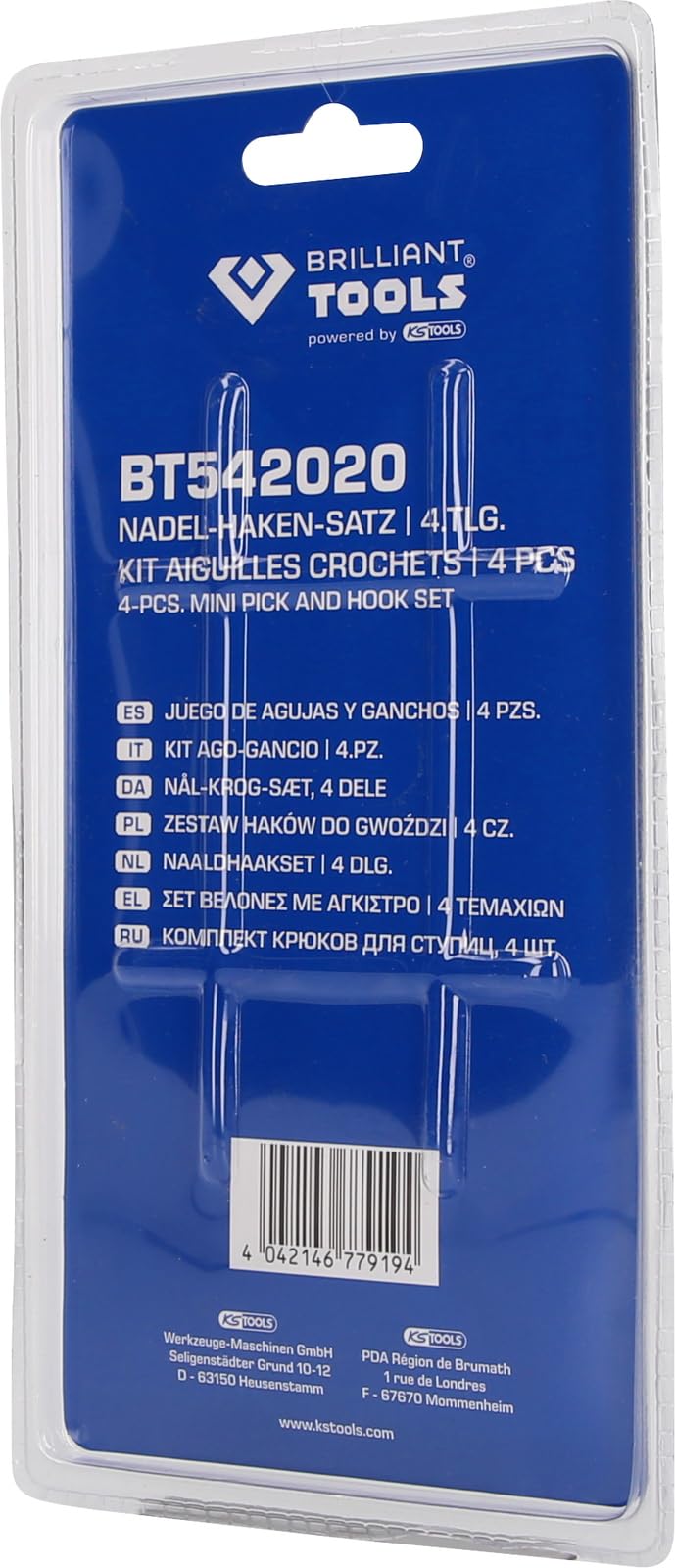 KS TOOLS Nadel-Haken-Satz, 4-tlg 6